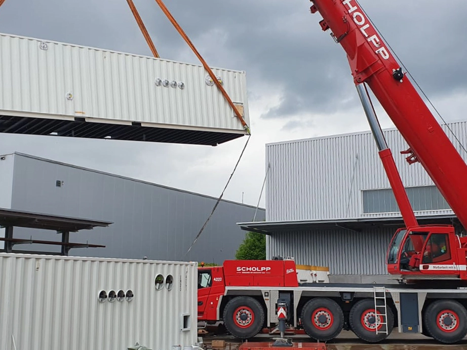 Industrielles Hochregallager für Metallprofile und Logistik